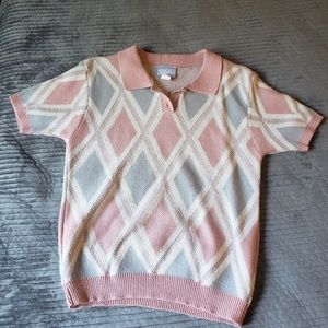 Women's Retro Argyle Sweater